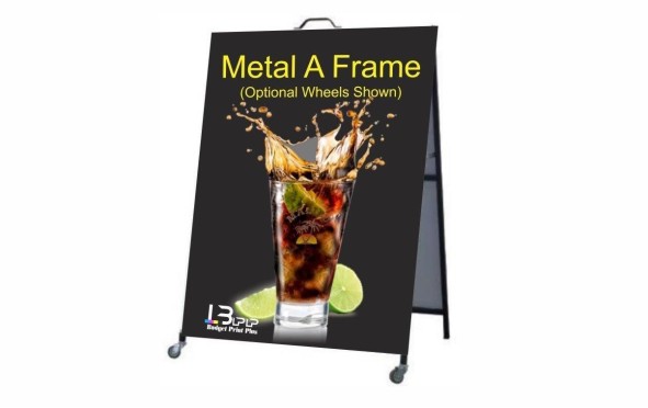 Metal A Frame Sign, featuring a robust metal frame 