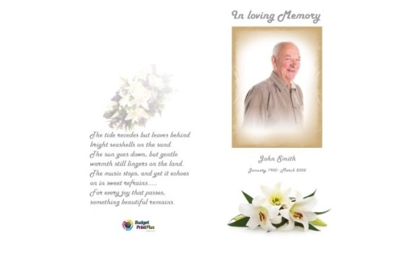 Order of Service Funeral | BPP610704
