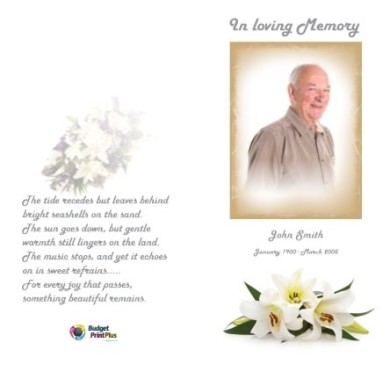 Order of Service Funeral | BPP610704