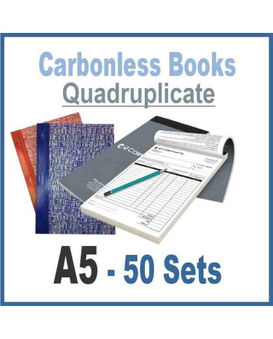 Invoice Books|Quadruplicate A5 | 50 Sets