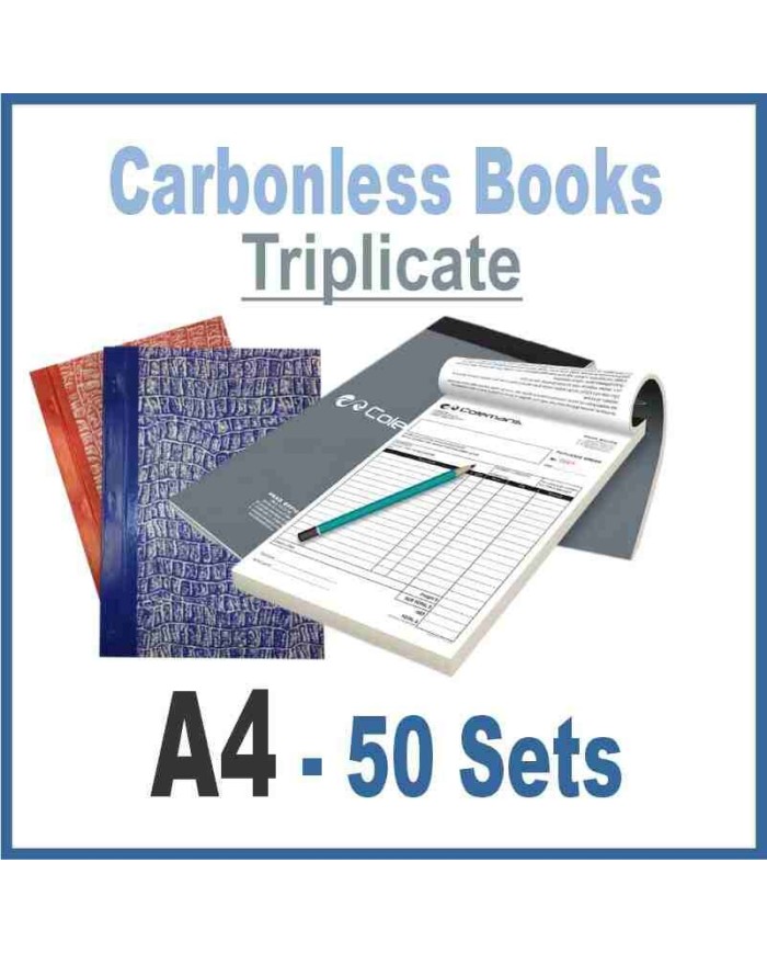 Invoice Book|Triplicate A4 | 50 Sets