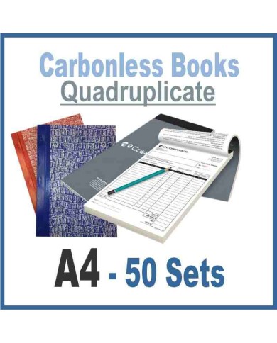 Invoice Books|Quadruplicate A4| 50 Sets
