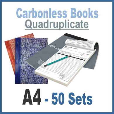 Invoice Books|Quadruplicate A4| 50 Sets