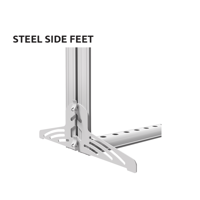Steel side feet