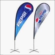 Custom-designed teardrop banners