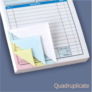 Invoice Books|Quadruplicate A4,A5,DL| 50 Sets